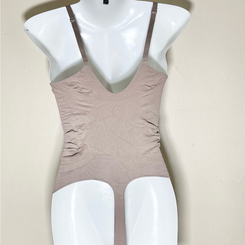 Sz L/XL Shaperx Seamless Brown Bodysuit umber - Picture 3 of 7